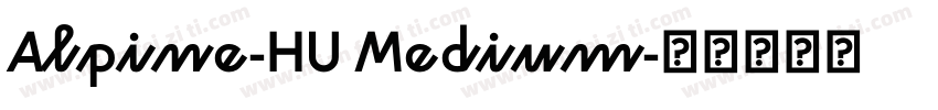 Alpine-HU Medium字体转换